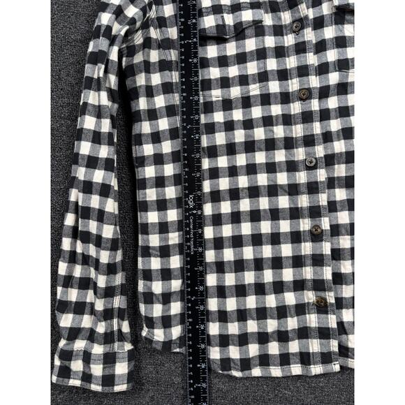 Carhartt Hamilton Flannel Plaid Shirt Womens Size M (8-10) Gray Heather #102260 - Picture 6 of 7